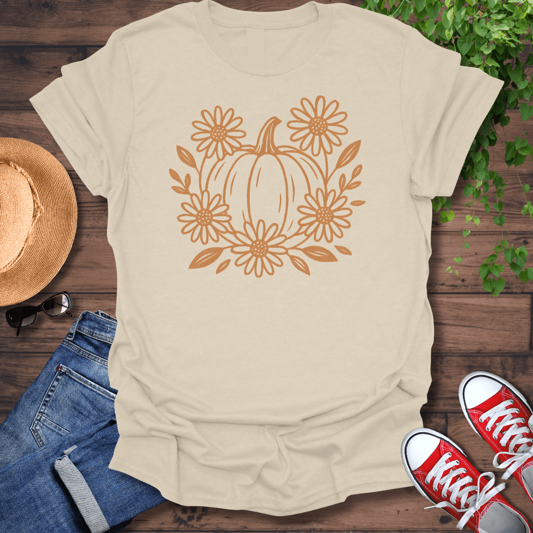 Pumpkin & Flowers T-Shirt