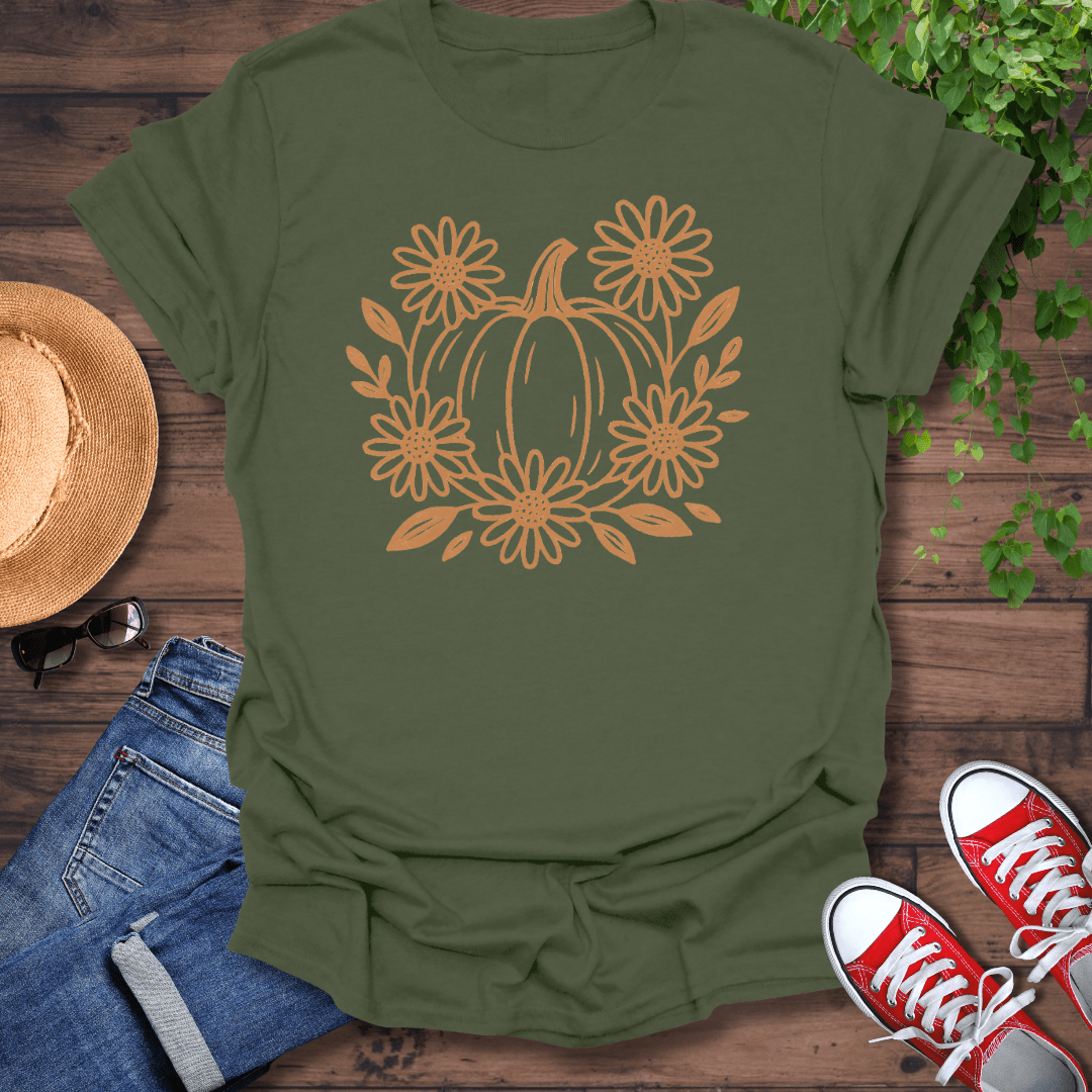 Pumpkin & Flowers T-Shirt