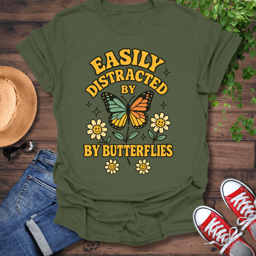 Distracted By Butterflies T-Shirt