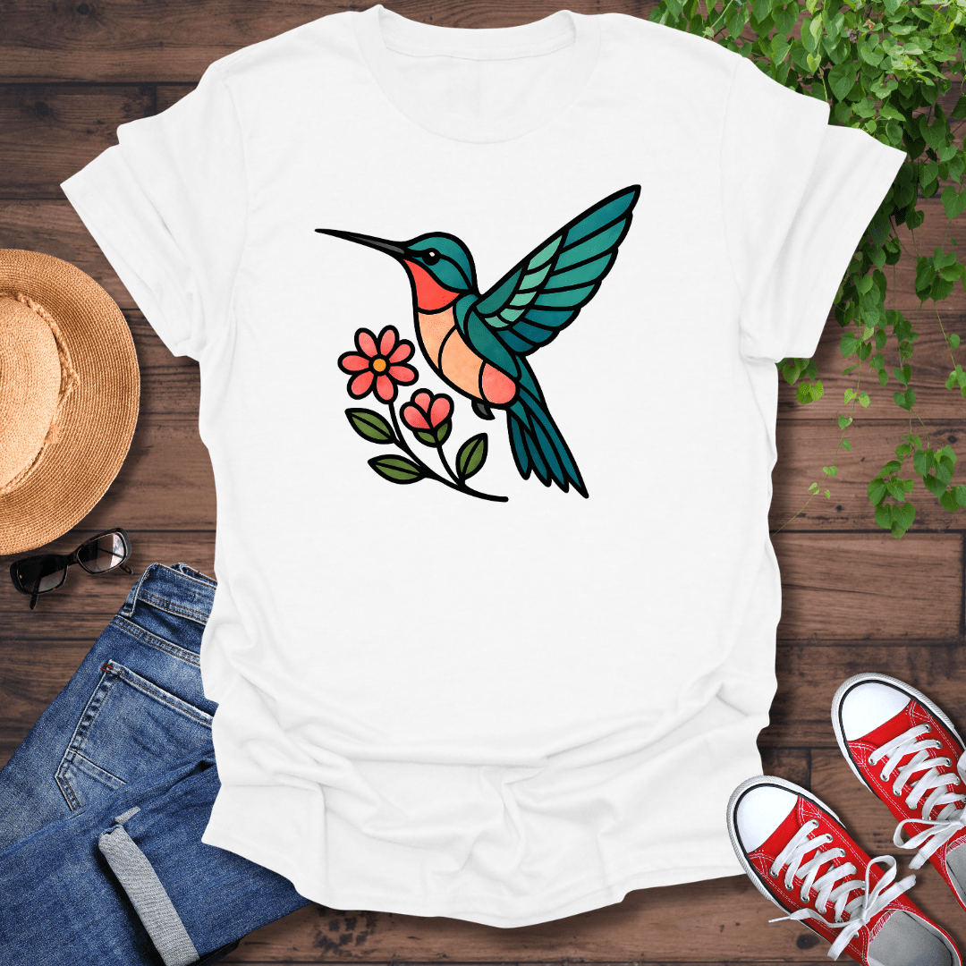 Glass Pane Hummingbird T-Shirt