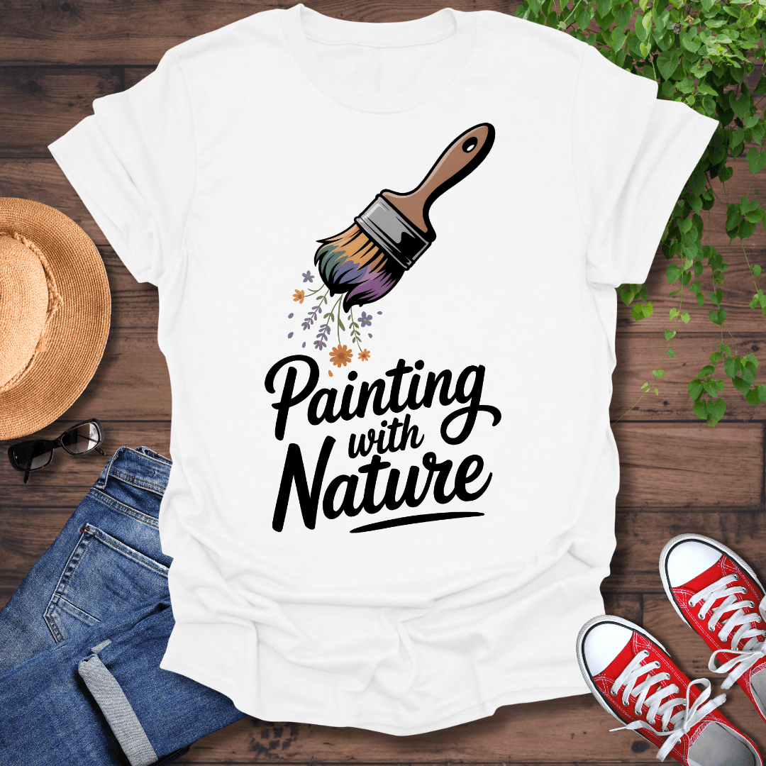 Painting With Flowers T-Shirt