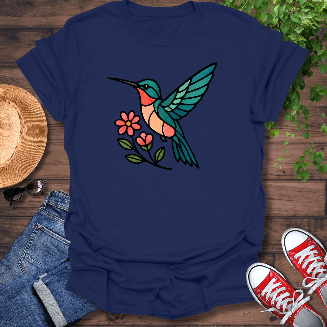 Glass Pane Hummingbird T-Shirt