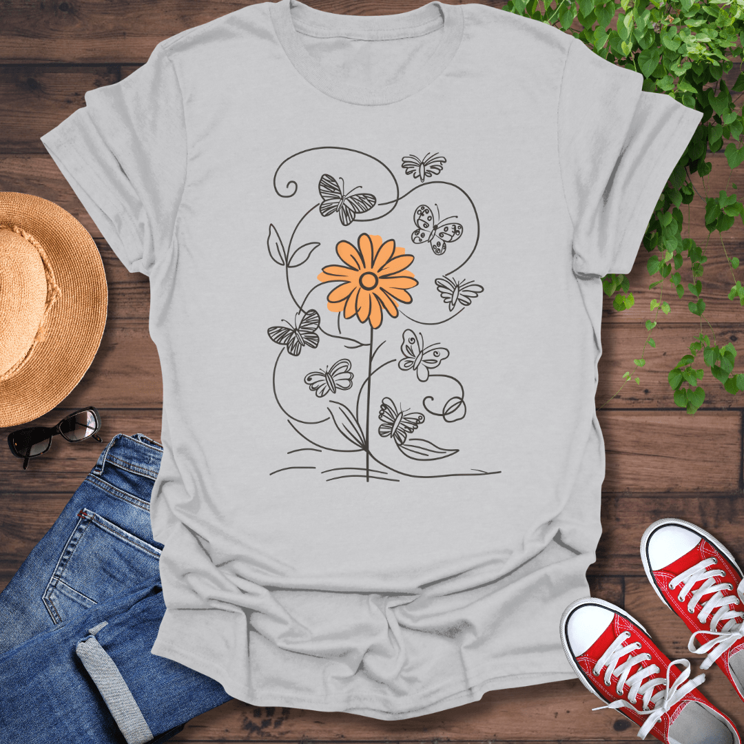 Butterflies & Flowers T-Shirt