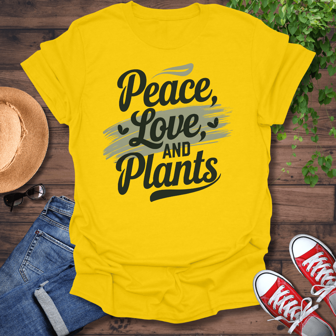 Peace, Love & Plants T-Shirt