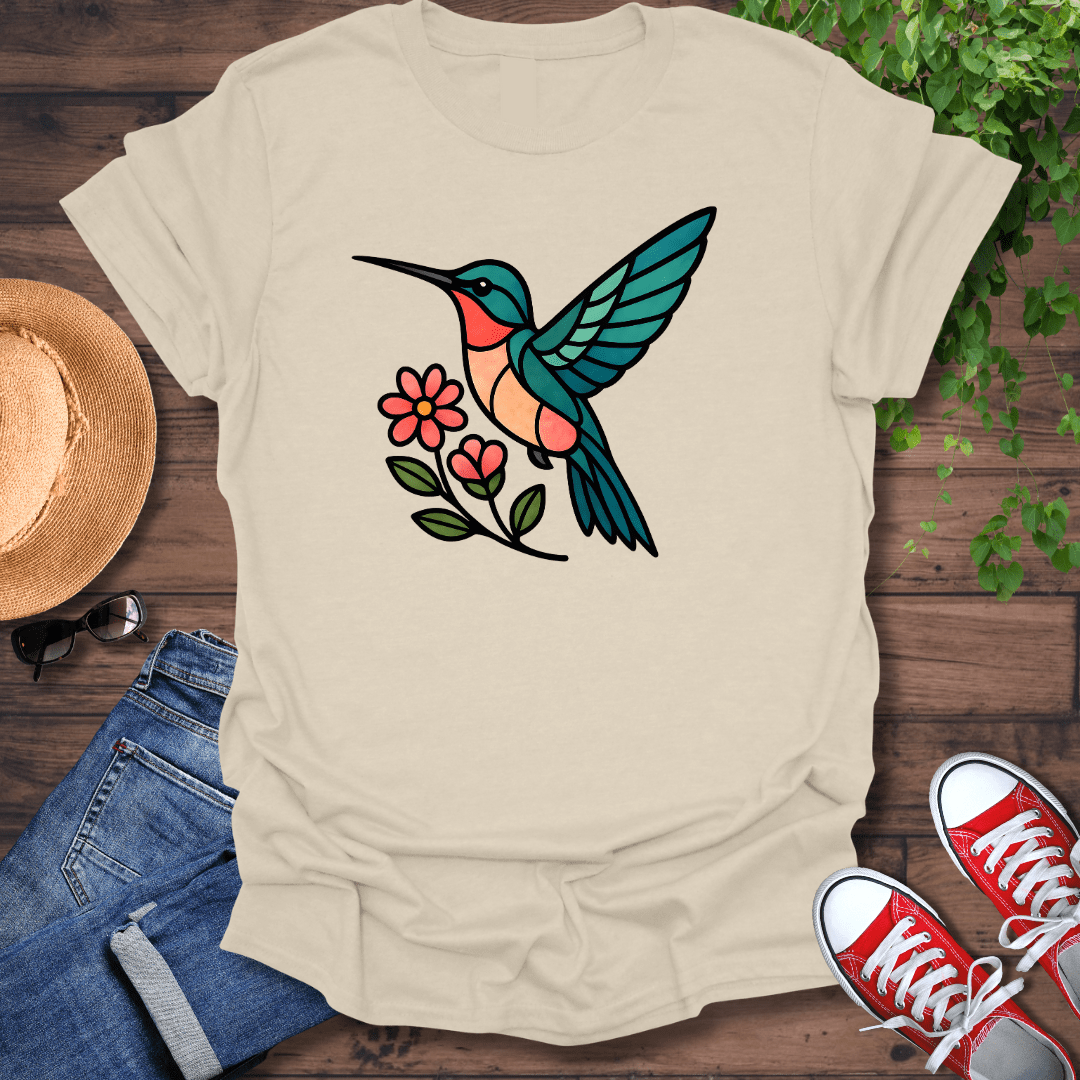 Glass Pane Hummingbird T-Shirt