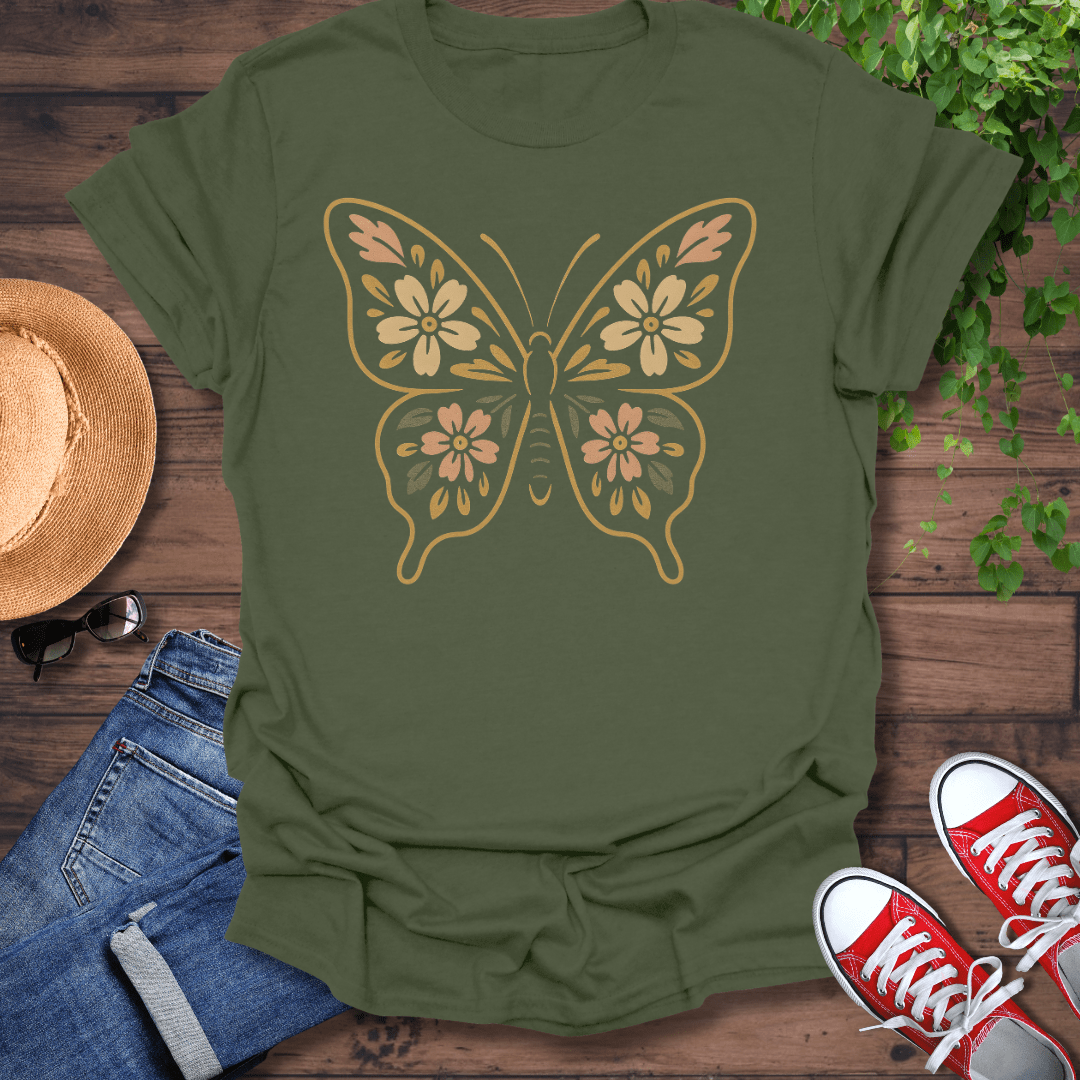 Floral Butterfly T-Shirt