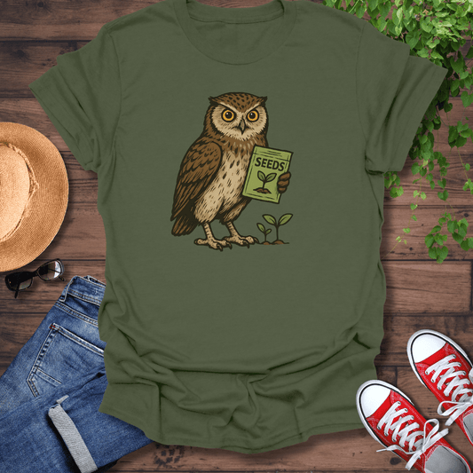 Planting Owl T-Shirt