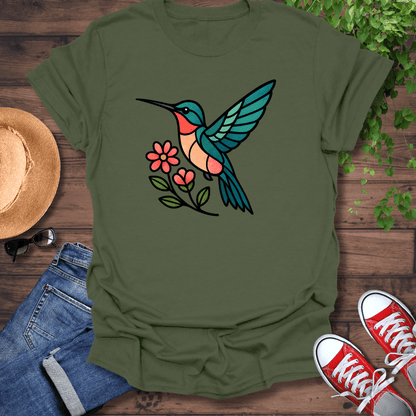 Glass Pane Hummingbird T-Shirt