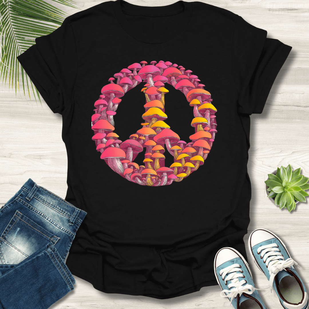 Peace Sign Mushroom T-Shirt