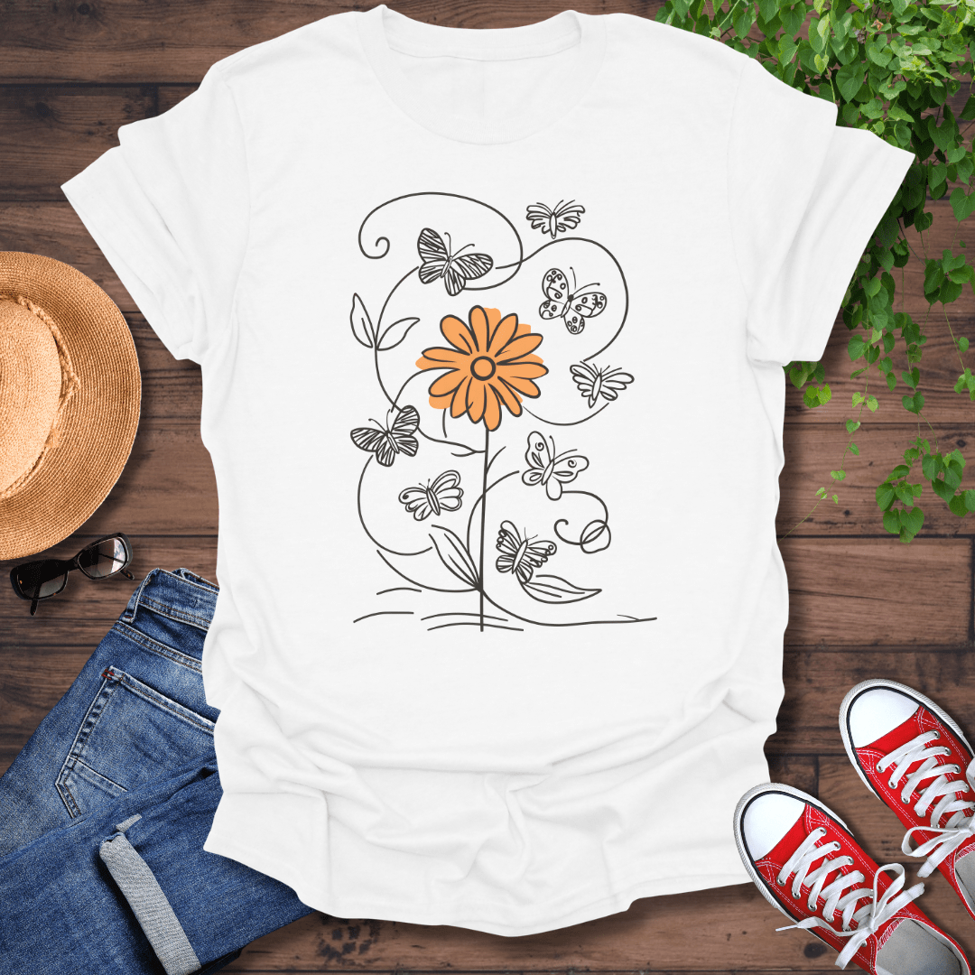 Butterflies & Flowers T-Shirt