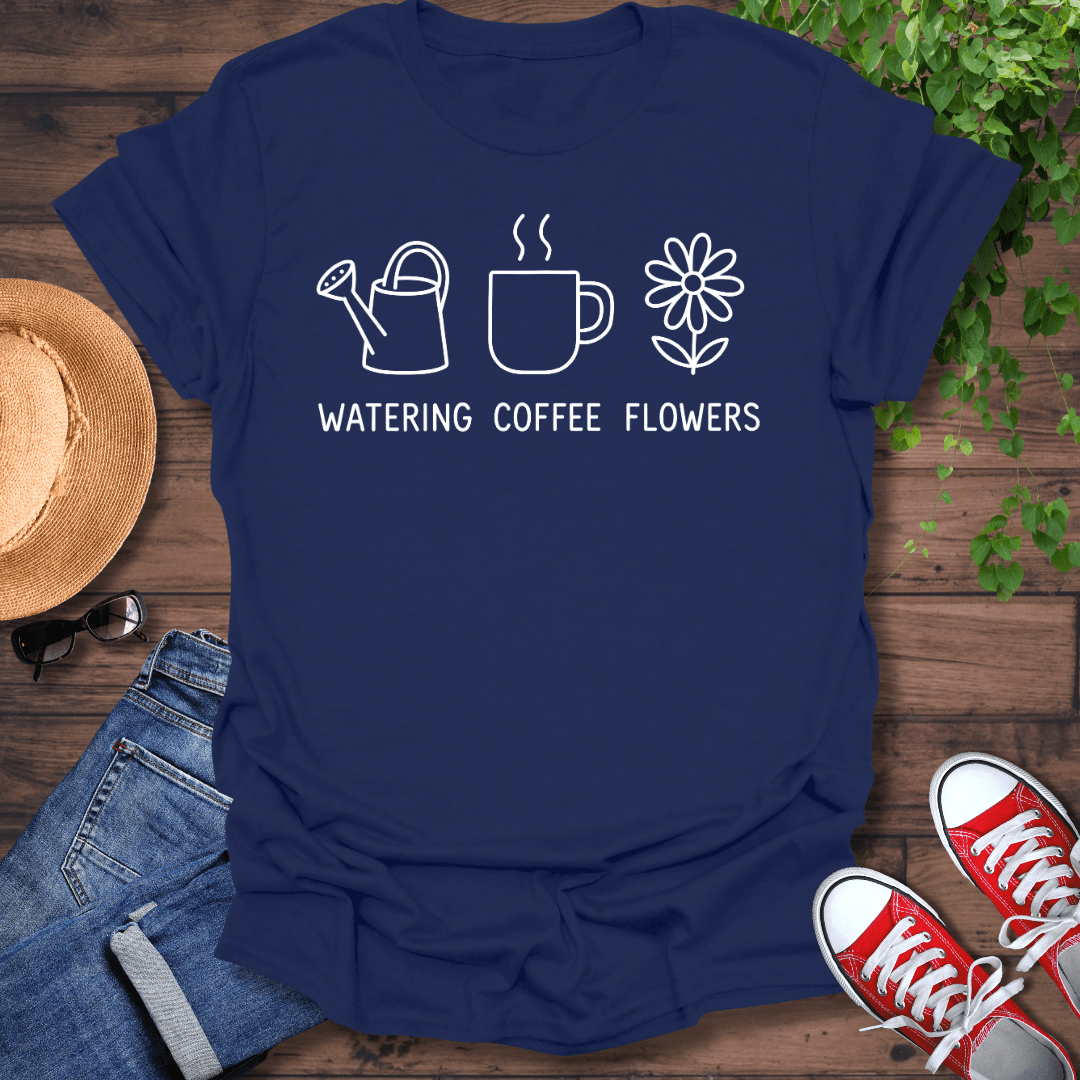 Watering Coffee Flowers T-Shirt