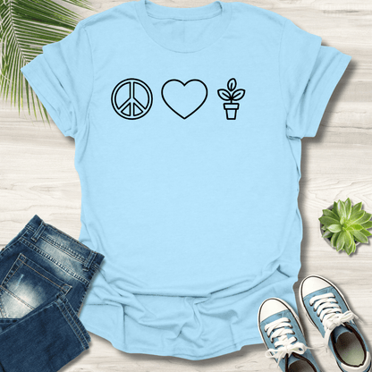 Peace Love Plants T-Shirt