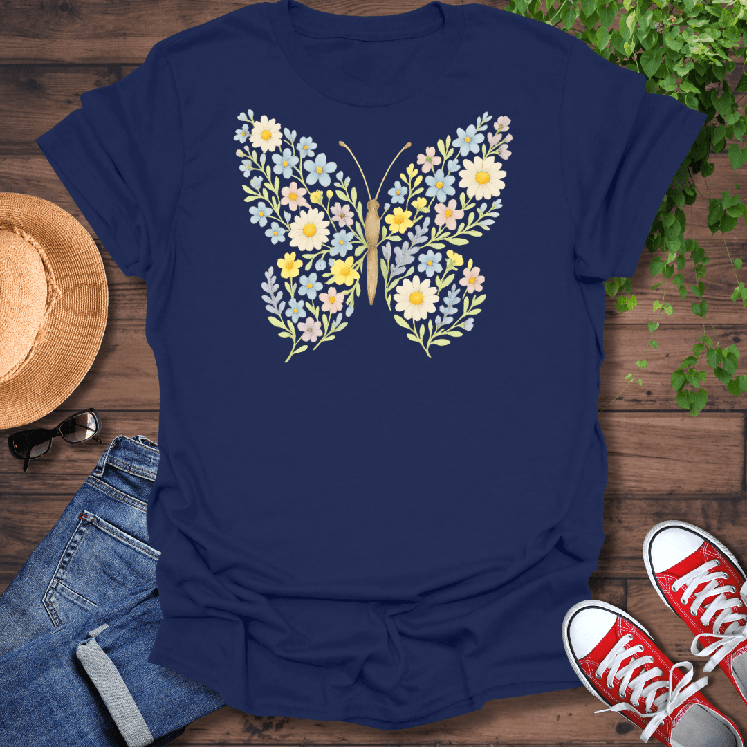 Floral Butterfly T-Shirt
