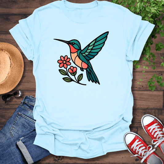 Glass Pane Hummingbird T-Shirt