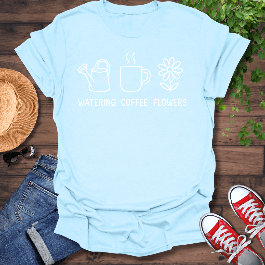Watering Coffee Flowers T-Shirt