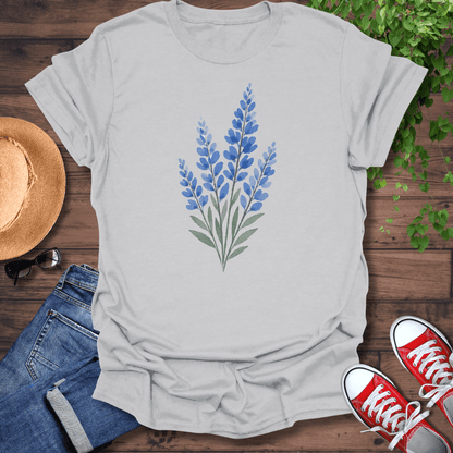 Blue Watercolor Flowers T-Shirt