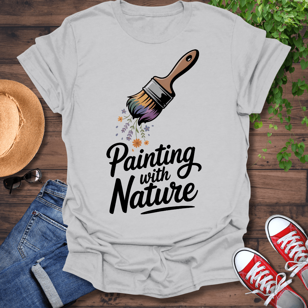 Painting With Flowers T-Shirt