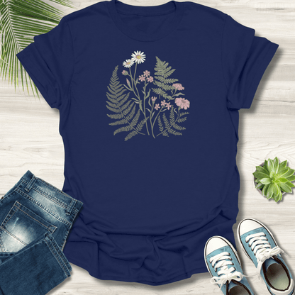 Colorful Ferns & Flowers T-Shirt