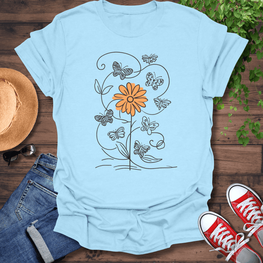 Butterflies & Flowers T-Shirt