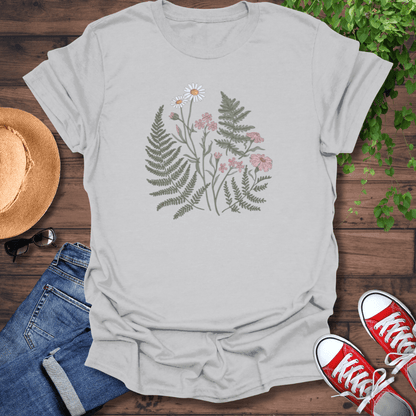 Colorful Ferns & Flowers T-Shirt