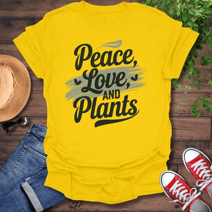 Peace, Love & Plants T-Shirt