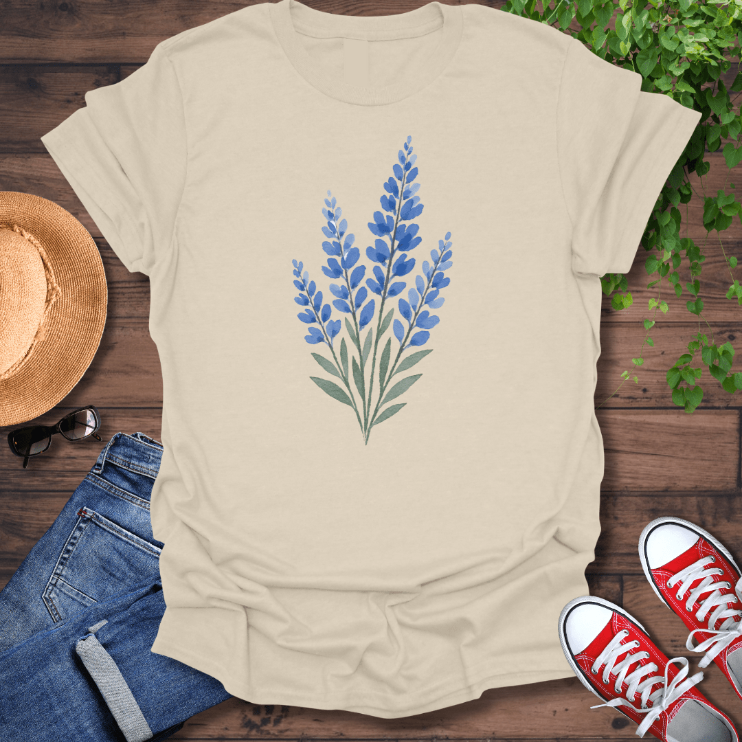 Blue Watercolor Flowers T-Shirt